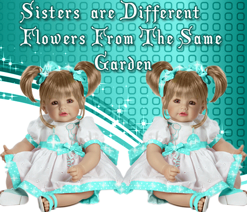 Sisters Are Different Flowers From The Same Garden Happy Sisters Day Glitter Image