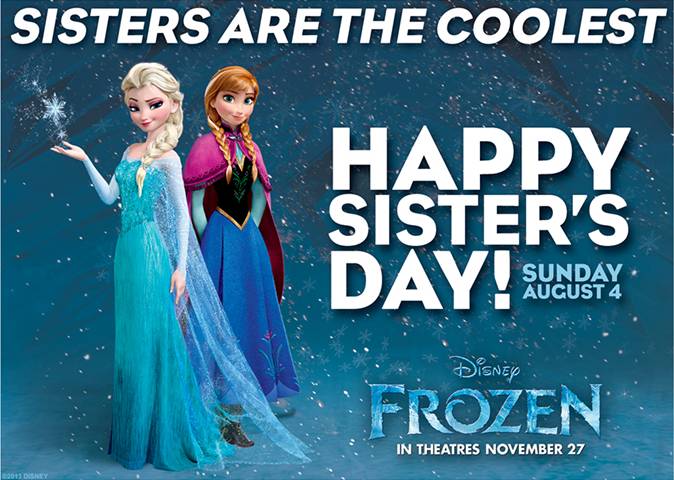 Sisters Are The Coolest Happy Sisters Day Disney Frozen
