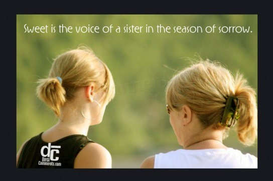 Sweet Is The Voice Of A Sister In The Season Of Sorrow Happy Sister's Day
