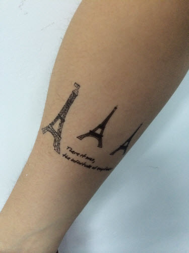 Temporary Eiffel Tower Tattoos