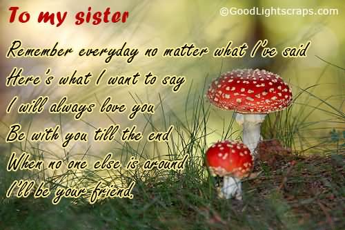 To My Sister Happy Sister's Day Wishes