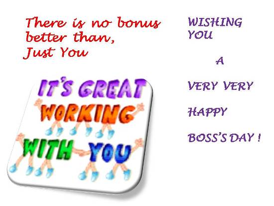 Wishing You A Very Very Happy Boss's Day