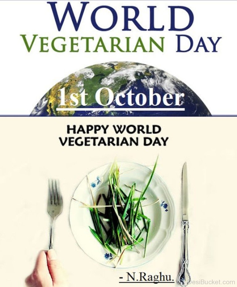 World Vegetarian Day 1st October, 2016