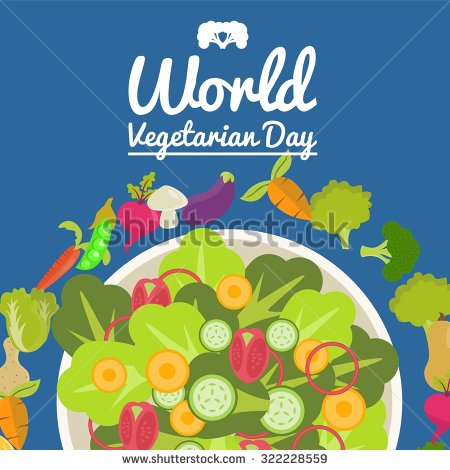World Vegetarian Day Vegetables Clipart Image