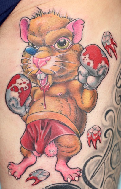 Boxer Hamster Tattoo