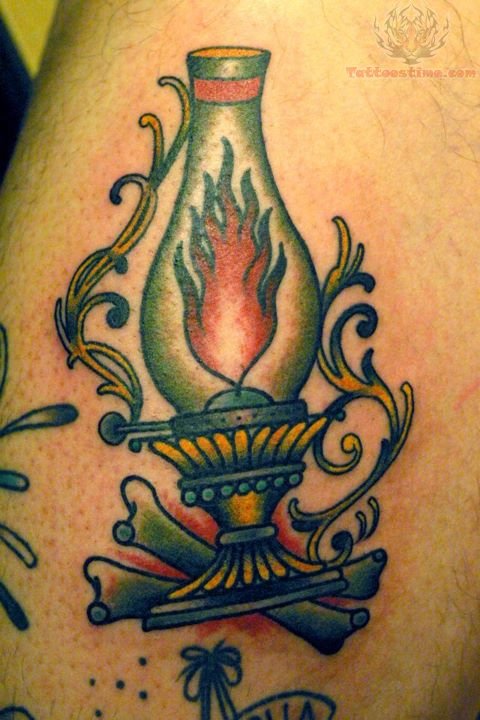 Candle Lamp Tattoo Image