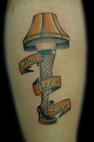 Fra Gee Lay Banner Lamp Tattoo Design