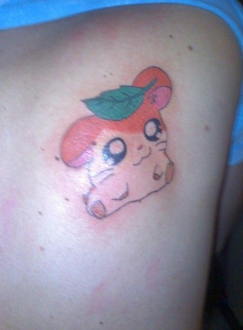 Hamster Tattoo On Rib