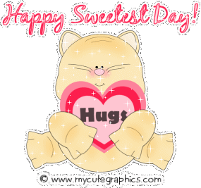 Happy Sweetest Day Cat Glitter