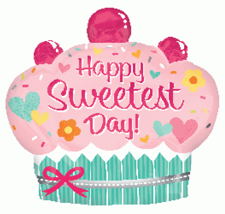 Happy Sweetest Day Cupcake Clipart Image