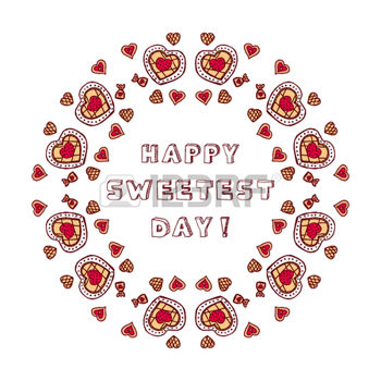 Happy Sweetest Day Hearts Clipart Image