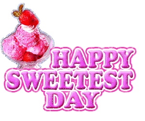Happy Sweetest Day Ice Cream Glitter Image