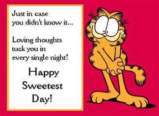 Just In Case You Didn't Know It Loving Thoughts Tuck You In Every Single Night Happy Sweetest Day Greeting Card
