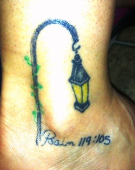 Lamp Tattoo On Ankle
