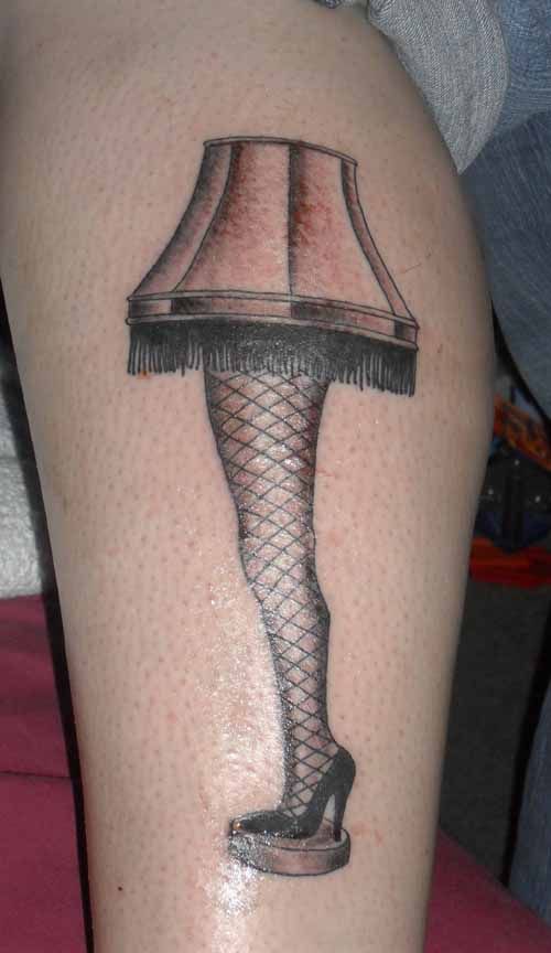 Leg Lamp Tattoo For Girls