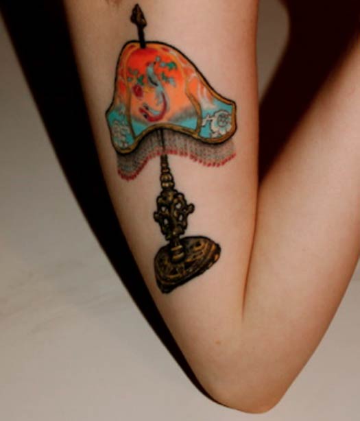 Tiffany Lamp Tattoo On Right Bicep