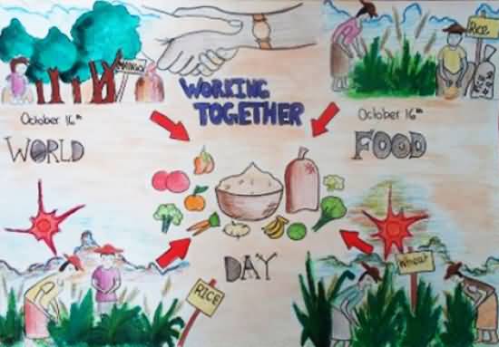 Working Together World Food Day Painting