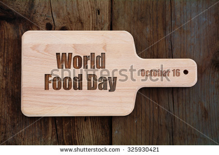 World Food Day 2016 Written On Kitchen Board Picture