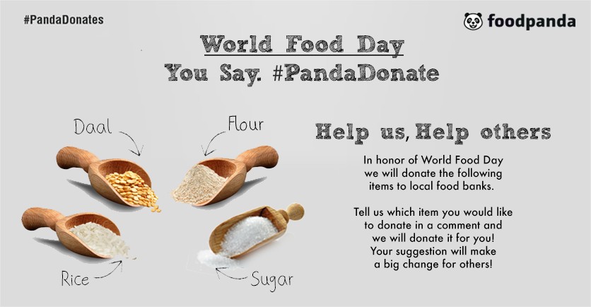 World Food Day 2016 You Say Panda Donate