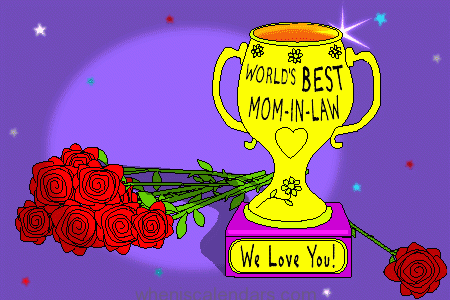 World’s Best Mom-In-Law We Love You Happy Mother-In-Law Day Rose Flowers Clipart