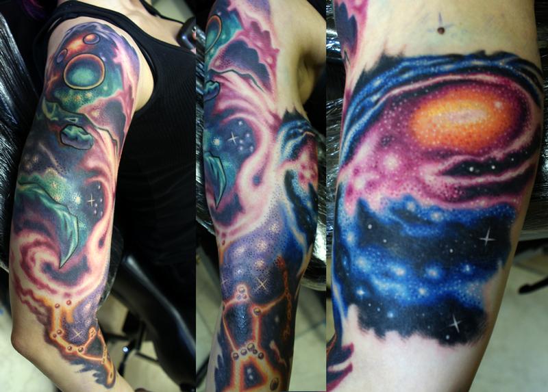 Arm Sleeve Space Tattoo