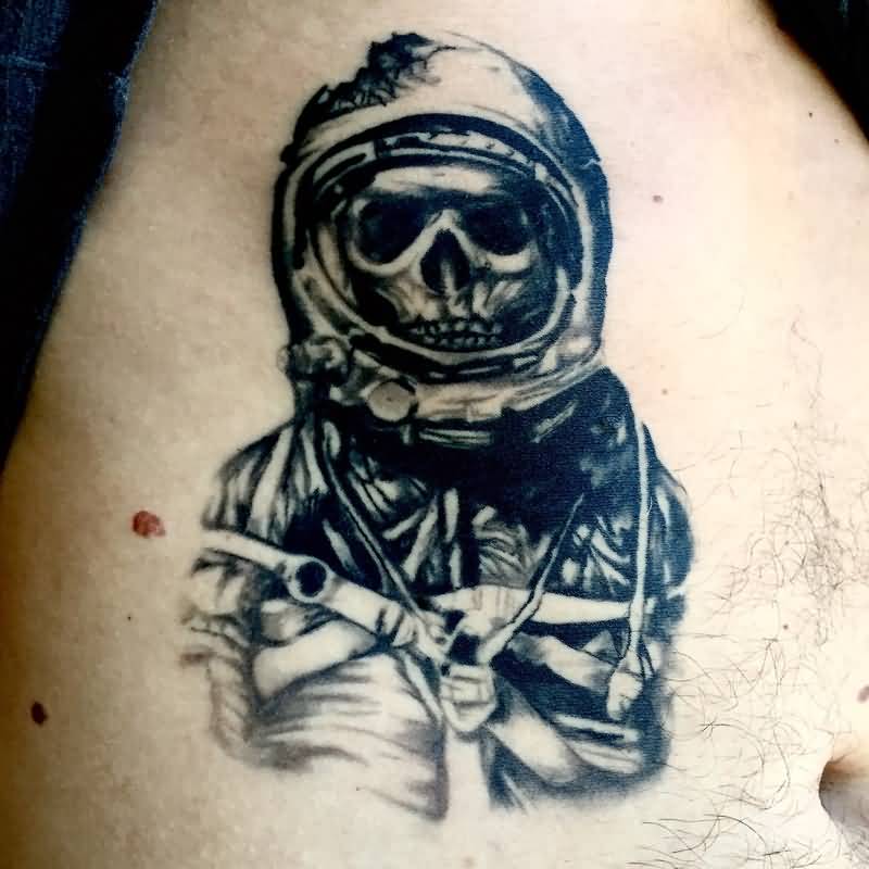 Astronaut Tattoo On Hip