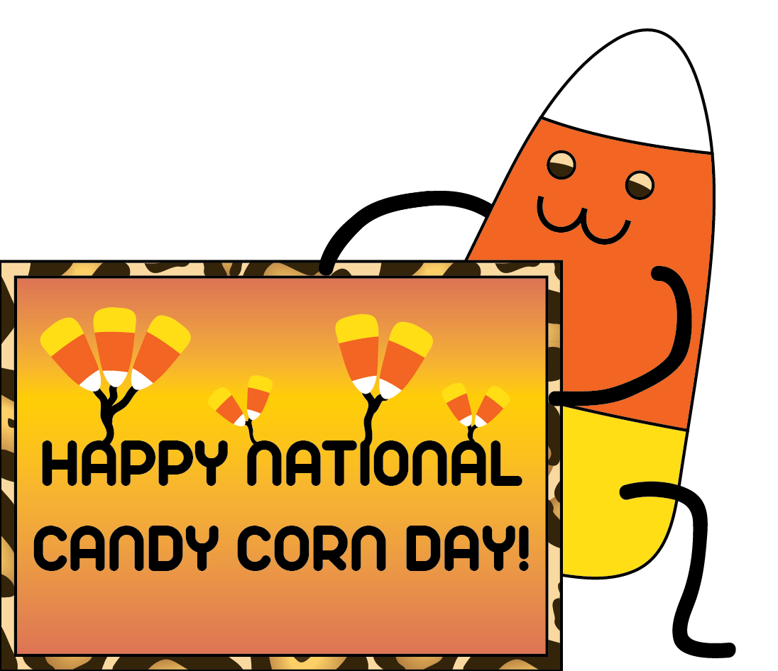 Happy National Candy Corn Day Greetings Clipart
