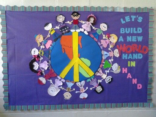 Let's Build A New World Hand In Hand United Nations Day Hand Made Poster Picture