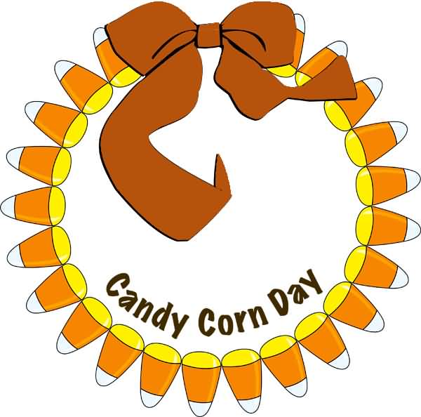 National Candy Corn Day Garland Of Candy Corns Clipart