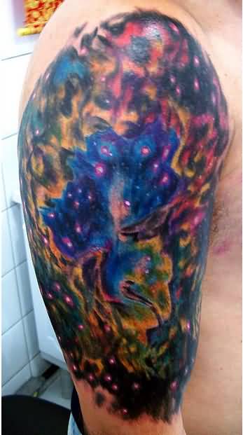 Right Half Sleeve Space Tattoo