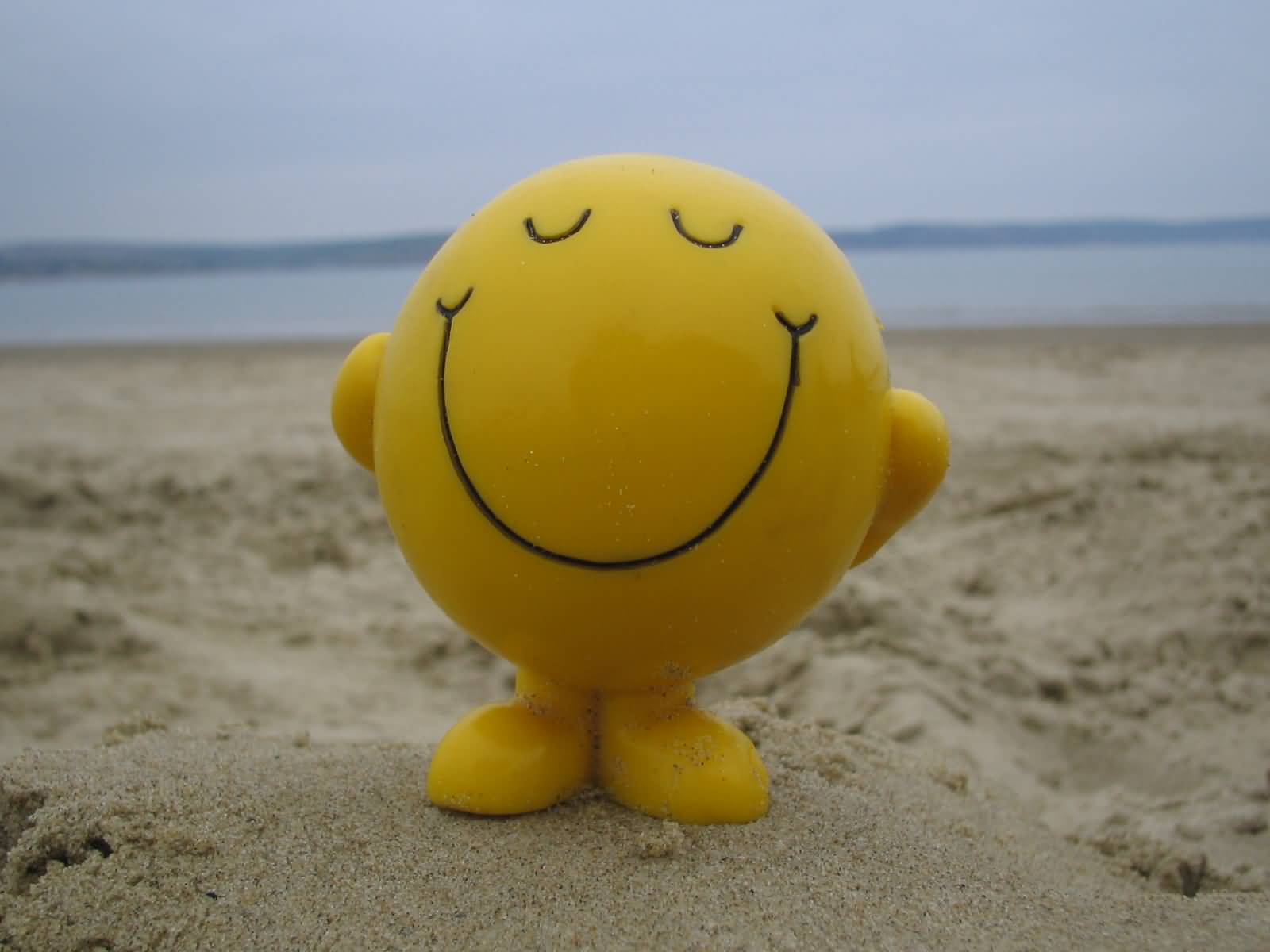 Smiley On Beach Happy World Smile Day 2016