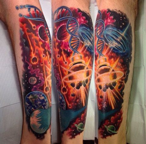 Space Tattoo On Arm