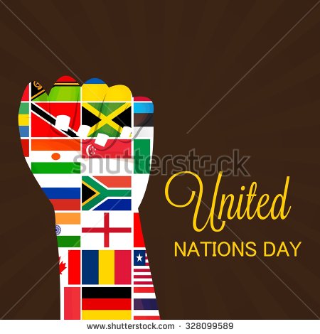United Nations Day Hand Of All Country Flags Picture