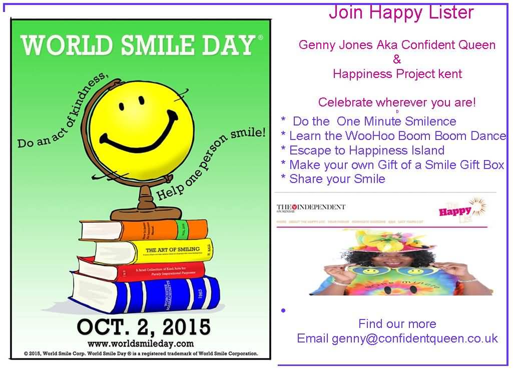 World Smile Day Do An Act Of Kindness, Help One Person Smile Poster