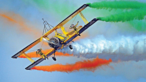 A Grumman G-164 AG Cat Performing During Indian Air Force Day