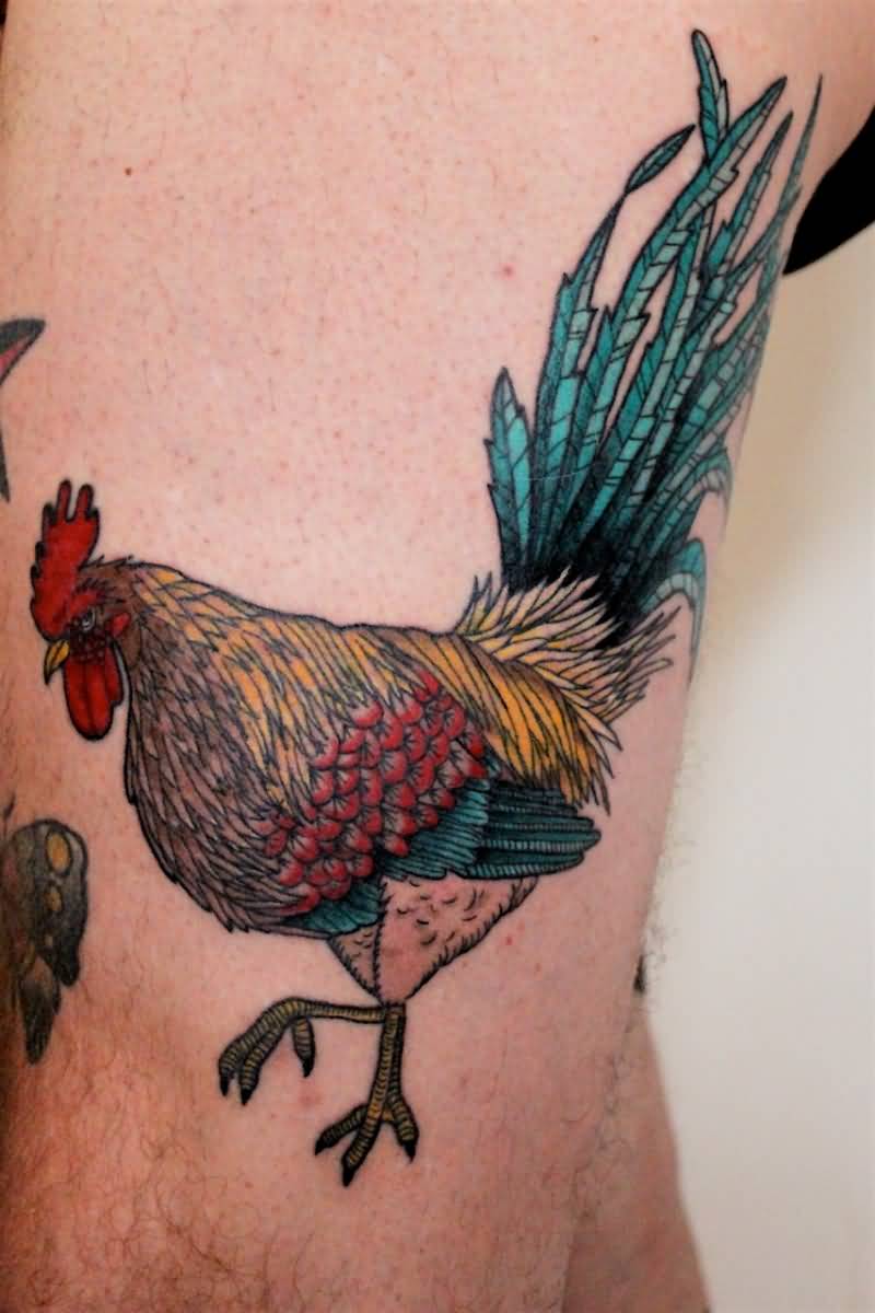Amazing Rooster Tattoo Idea