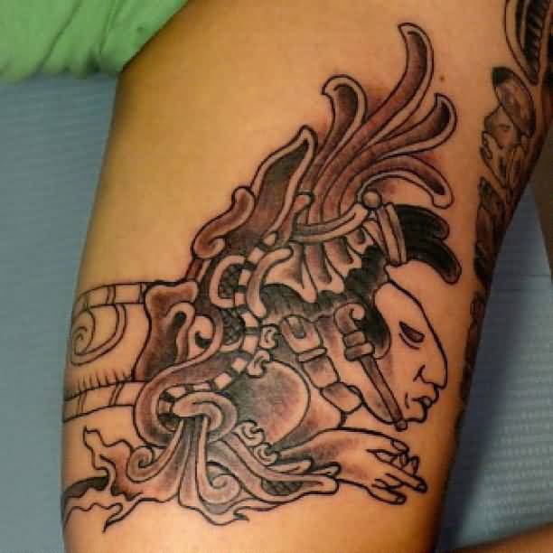 Aztec Mayan Tattoo On Bicep