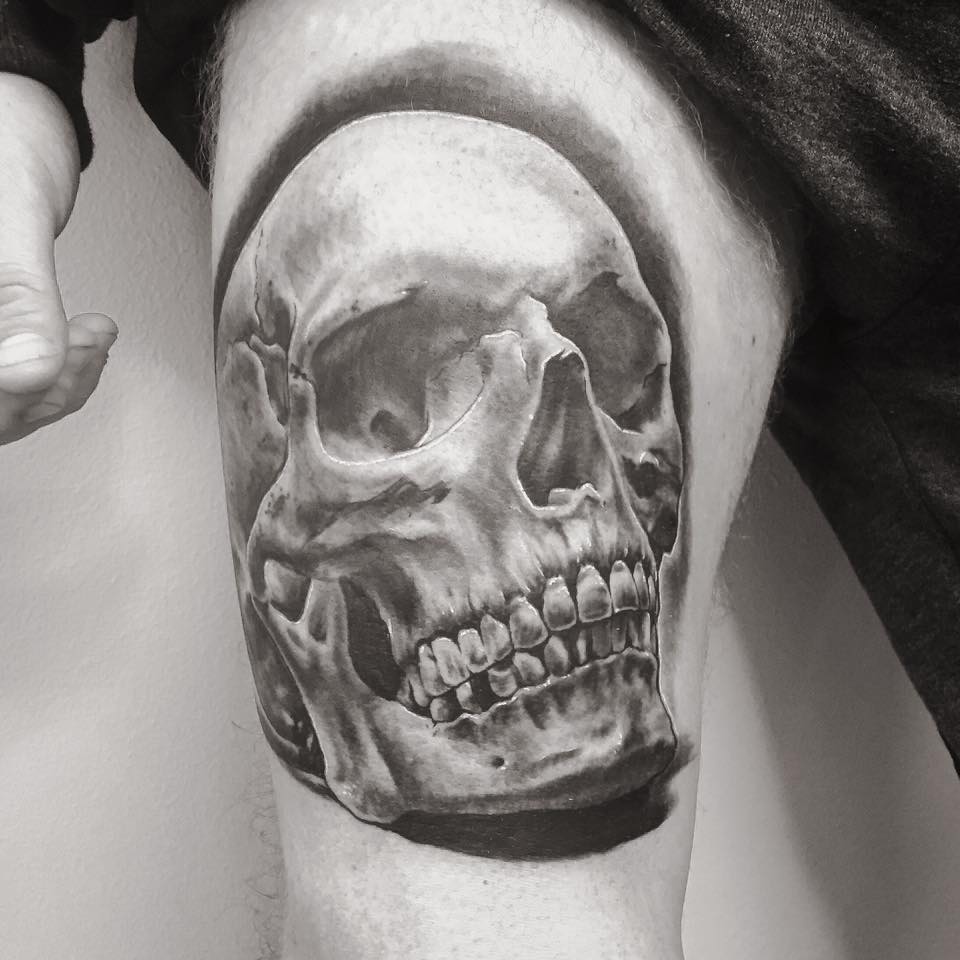 Black And Gray Skull Tattoo Inkstylemag.