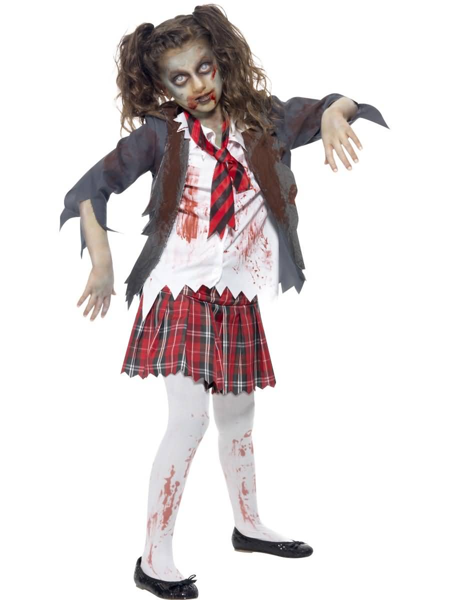 Child Zombie School Girl Halloween Costume