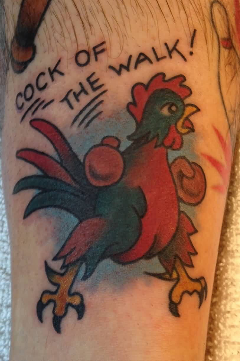 Cock Of The Walk Rooster Tattoo