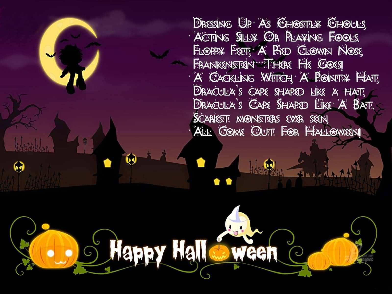Dressing Up As Ghostly Ghouls Acting Silly Or Playing Fools Floppy Feet Happy Halloween