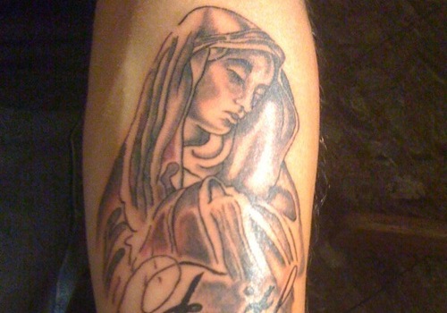 Forearm Virgin Mary Tattoo