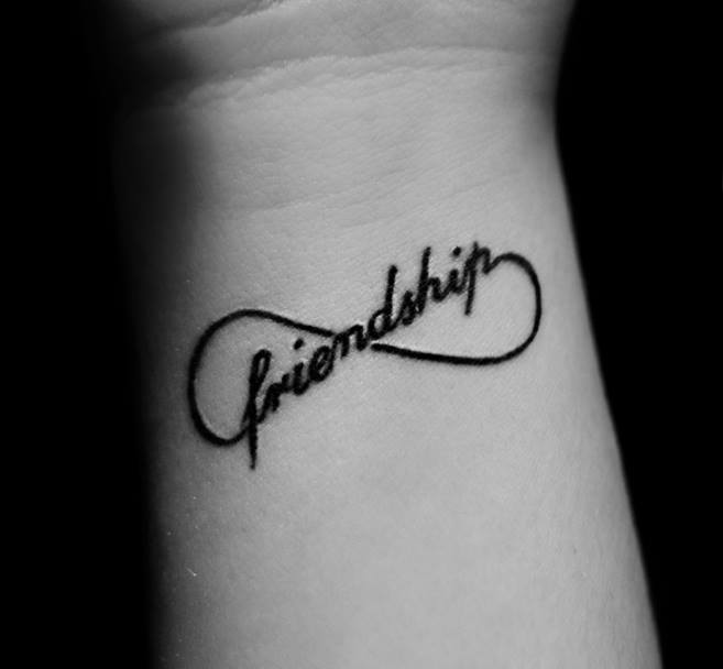 Friendship Infinity Tattoo On Wrist