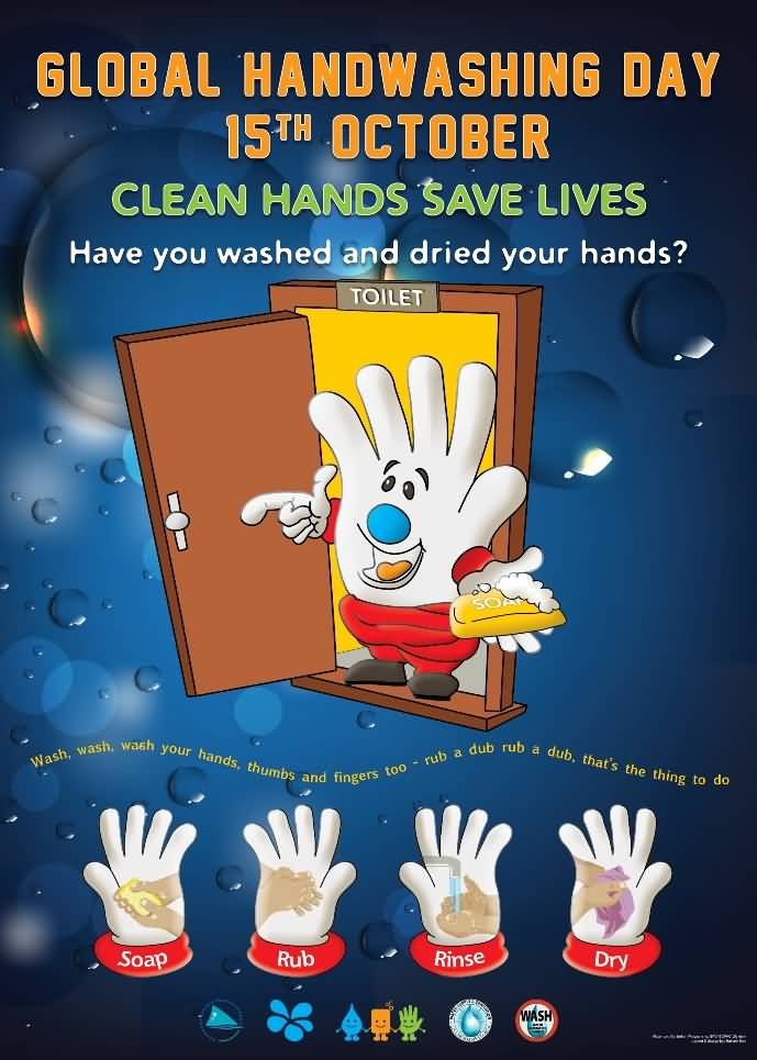 Global Handwashing Day 15th October Clean Hands Save Lives Image