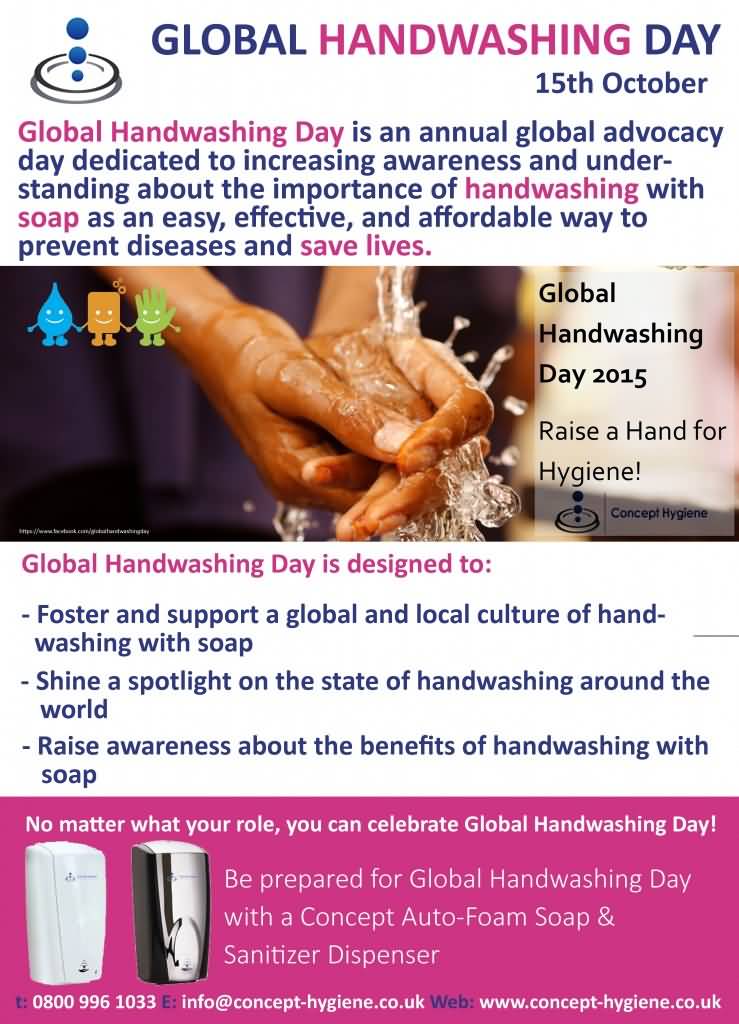 Global Handwashing Day 15th October Poster