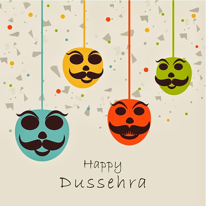 Happy Dussehra 2016 Hanging Masks Of Ravan Picture