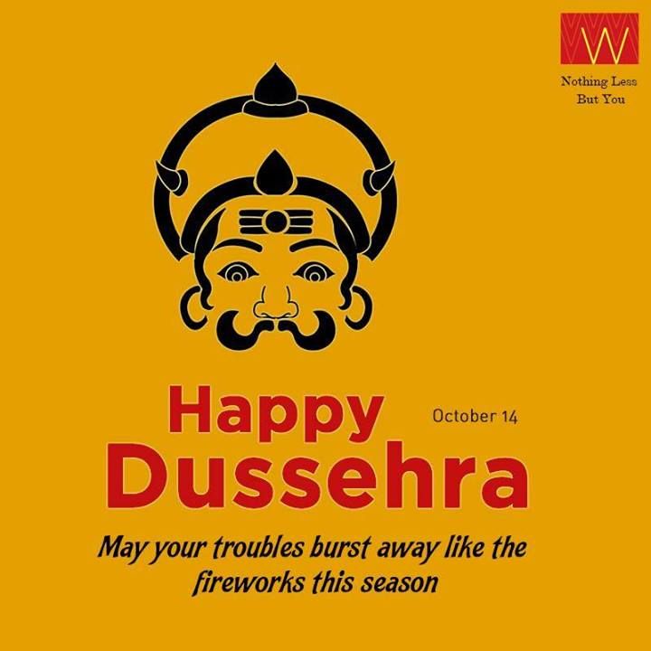 Happy Dussehra 2016 May Your Troubles Burst Away Like The Fireworks This Season Greeting Card