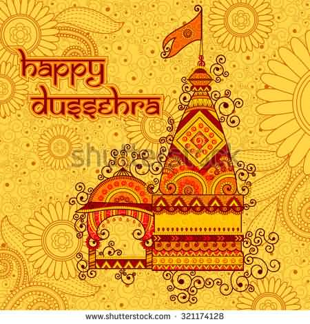 Happy Dussehra Hindu Temple Picture