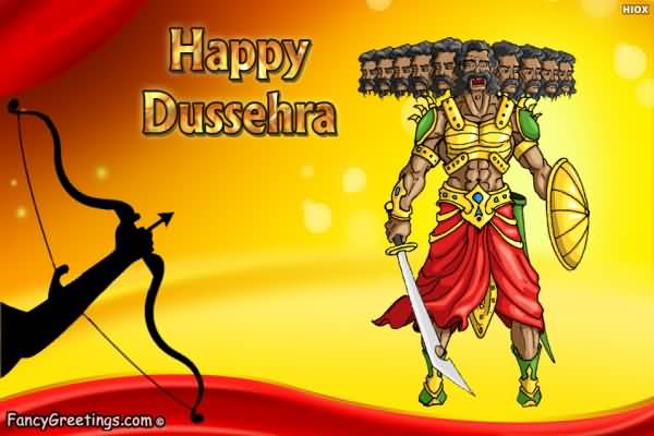 Happy Dussehra Wishes Card Picture