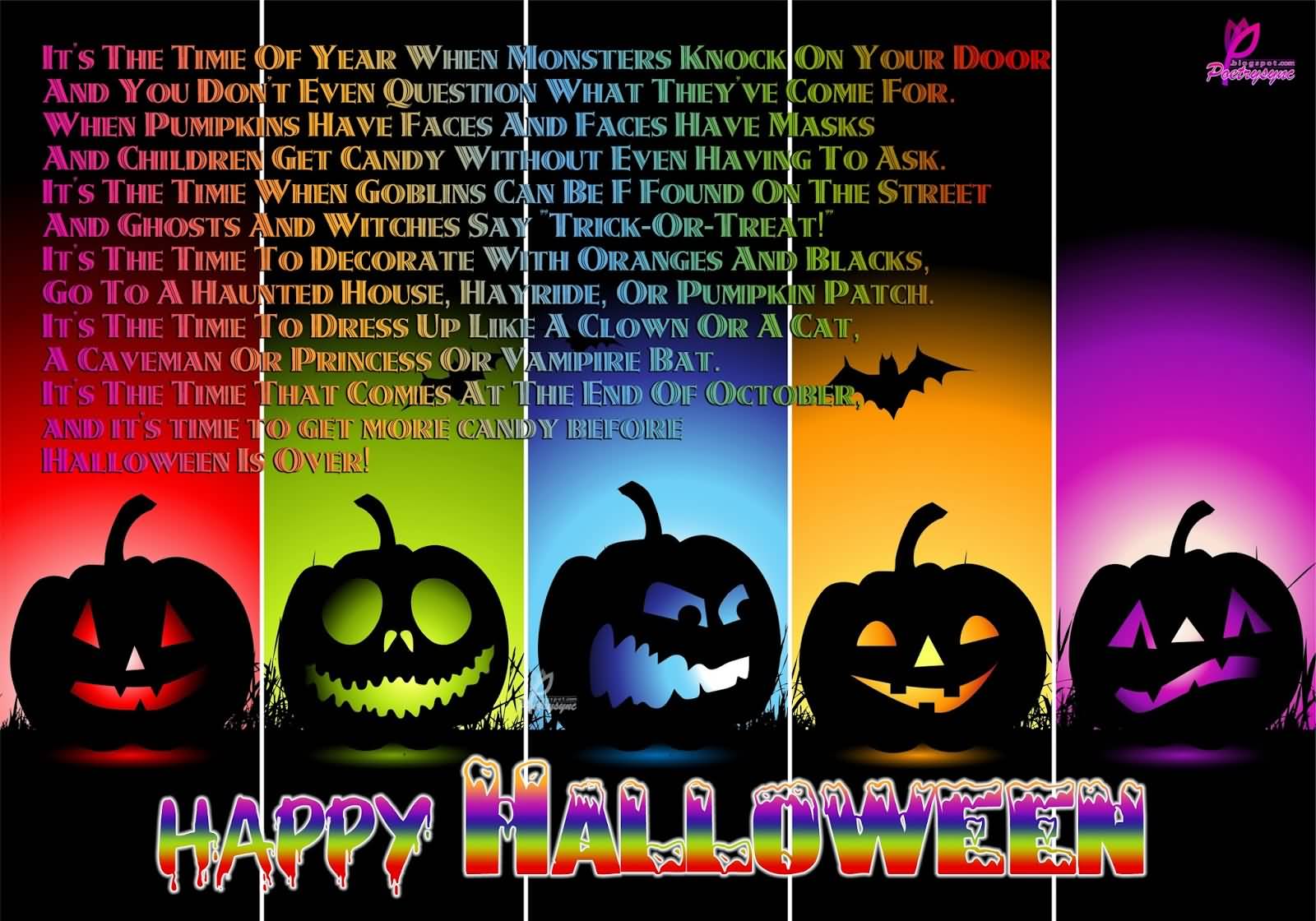 Happy Halloween 2016 Colorful Wishes Picture